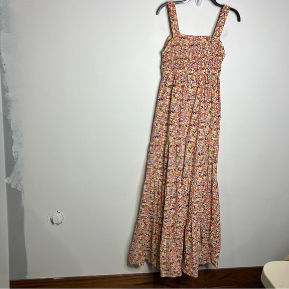 Scotch & Soda Strappy maxi dress smocked ditsy multicolor floral women’s‎ size M - Picture 9 of 12